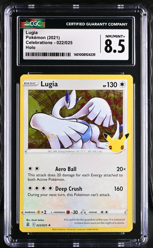 2021 Pokémon Celebrations Lugia #022/025 Holo CGC 8.5