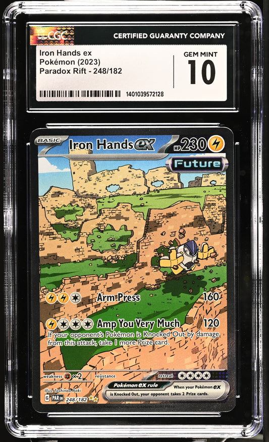 2023 Pokémon Paradox Rift - PAR EN Iron Hands ex #248/182 Special Illustration Rare CGC 10