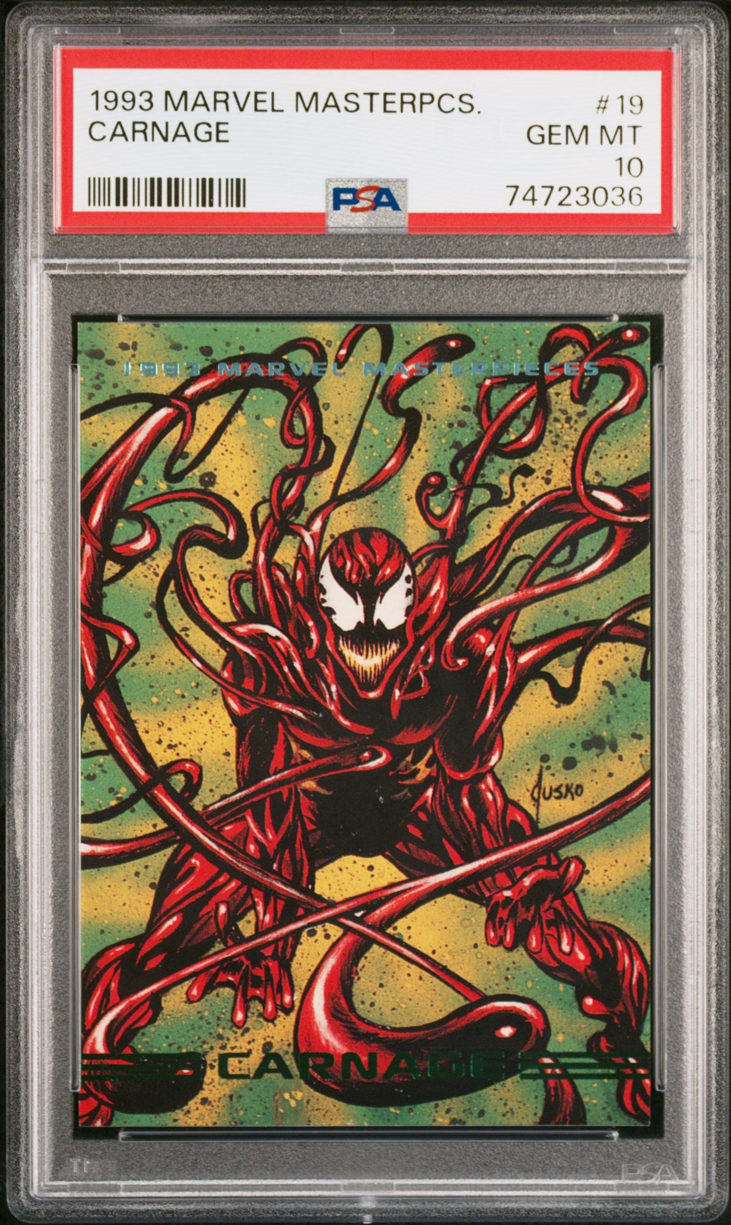 1993 Marvel Masterpieces Carnage #19 PSA 10