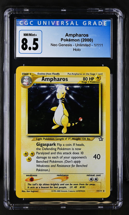 Pokémon Ampharos #1/111 English CGC 8.5