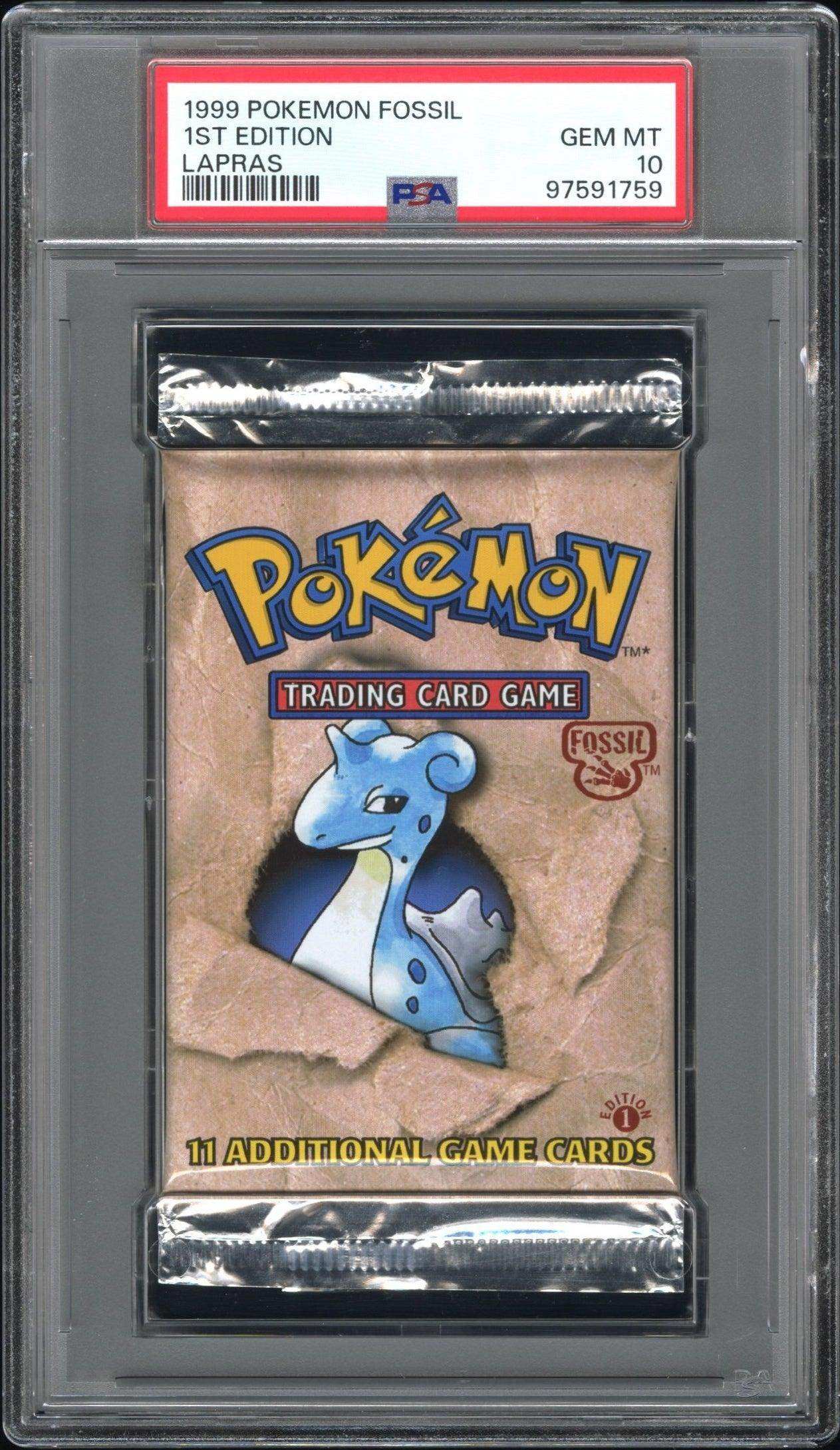 1999 Pokemon Fossil Pack 1ST Edition Lapras PSA 10