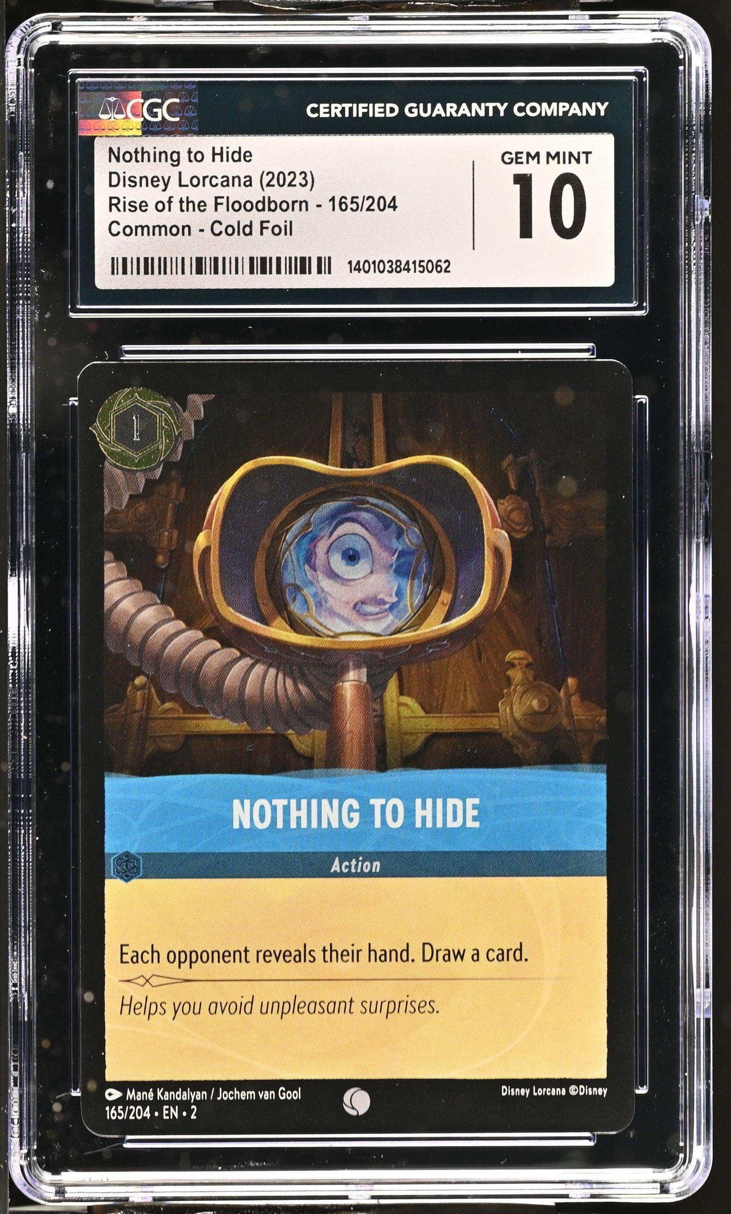 Disney Lorcana TCG Nothing to Hide #165/204 English CGC 10