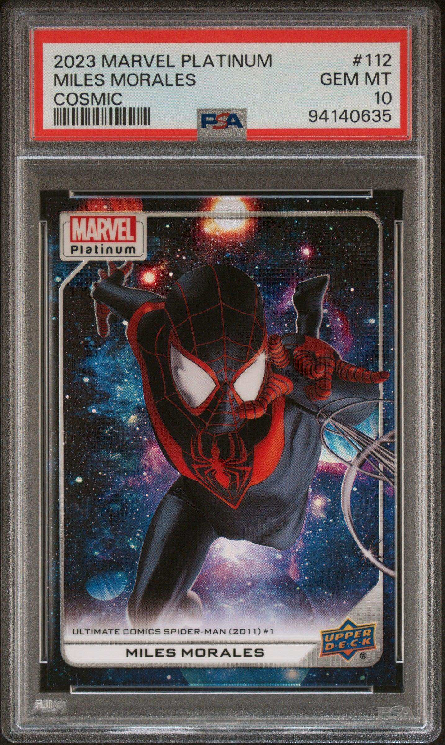 2023 Upper Deck Marvel Platinum Miles Morales #112 PSA 10