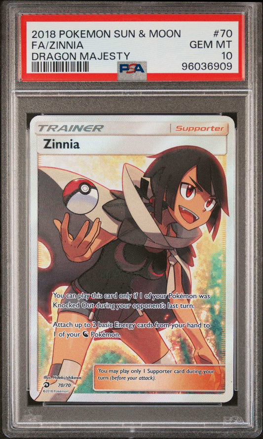 PokéMon TCG Zinnia Fa #70 Mongolian Dragon Majesty PSA 10