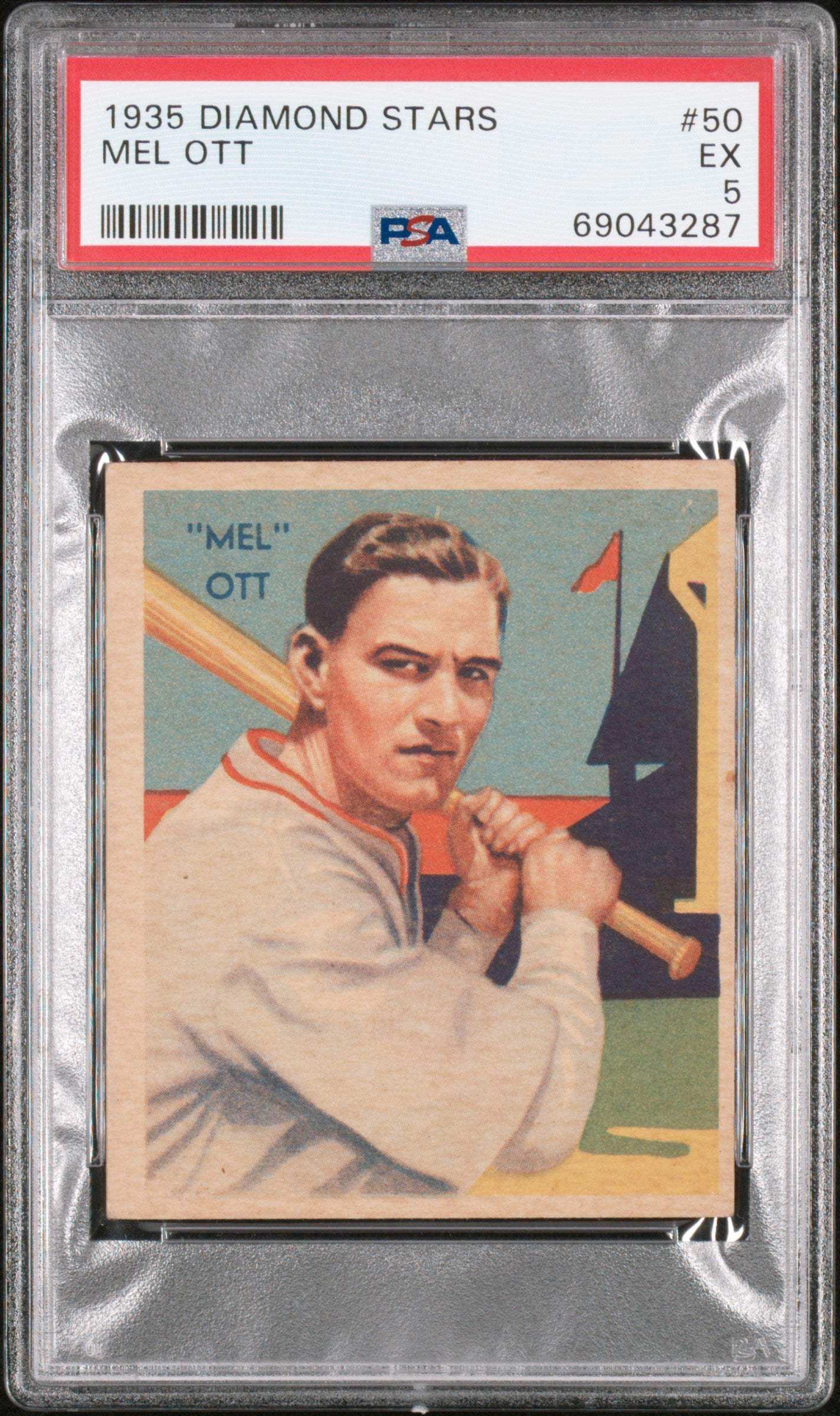 1935 Diamond Stars Mel Ott #50 PSA 5