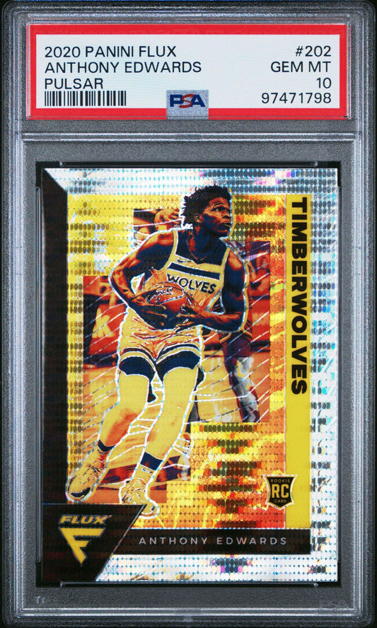 2020 Panini Flux Anthony Edwards #202 Pulsar PSA 10