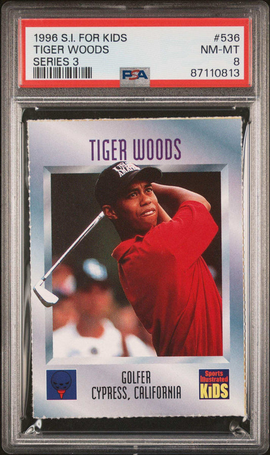 1996 S.I. For Kids Series 3 Tiger Woods #536 PSA 8