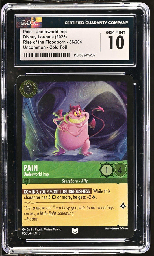 Disney Lorcana TCG Pain - Underworld Imp #86/204 English CGC 10