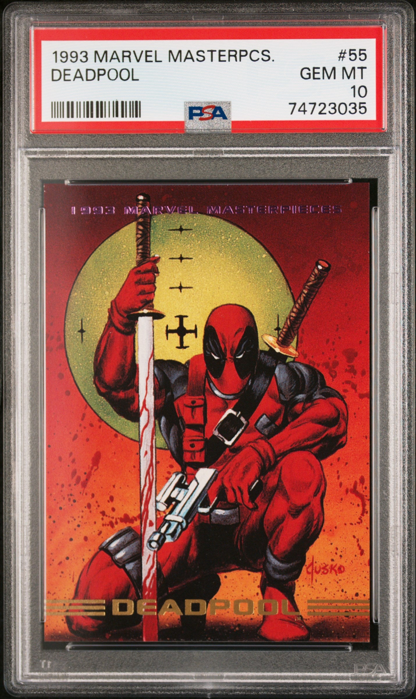 1993 Marvel Masterpieces Deadpool #55 PSA 10