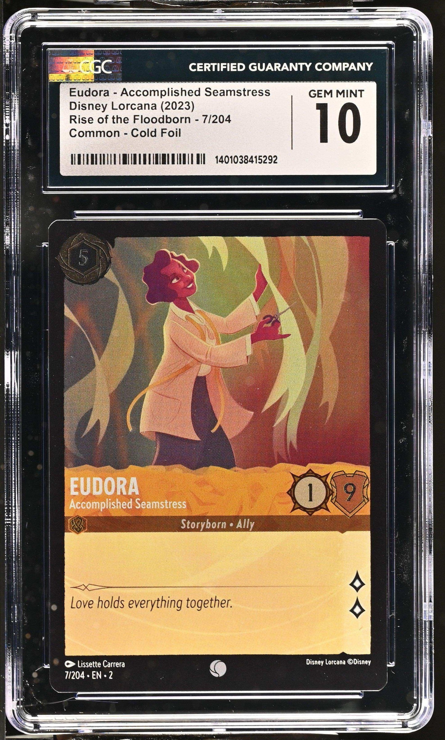 Disney Lorcana TCG Eudora - Accomplished Seamstress #7/204 English CGC 10