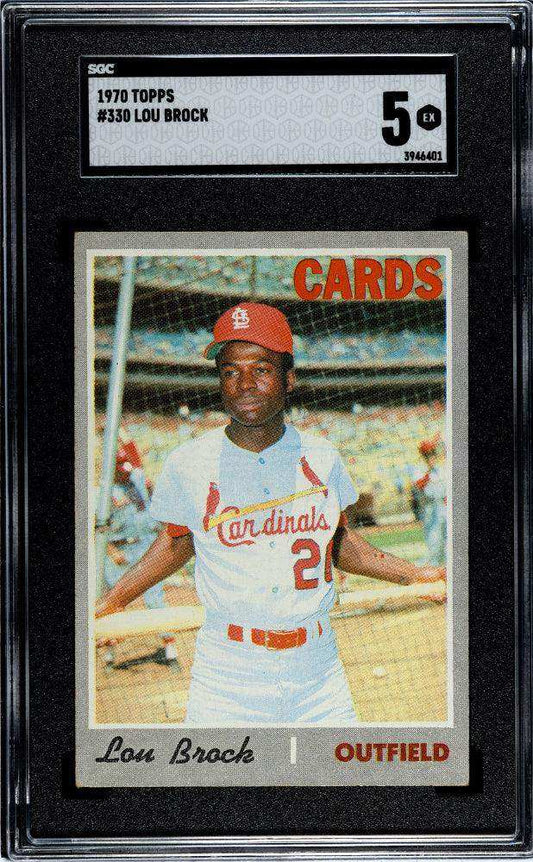 1970 Topps Lou Brock #330 SGC 5