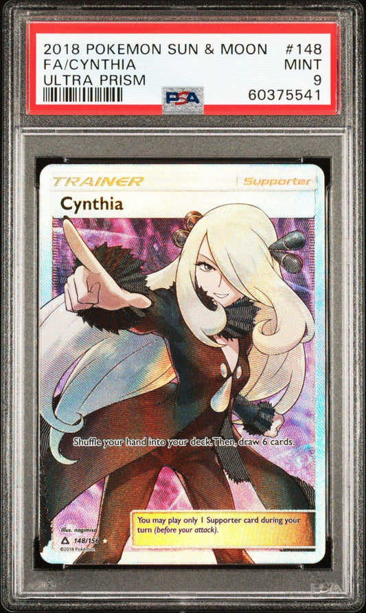 2018 PokéMon TCG Cynthia Fa #148 Mongolian Ultra Prism PSA 9