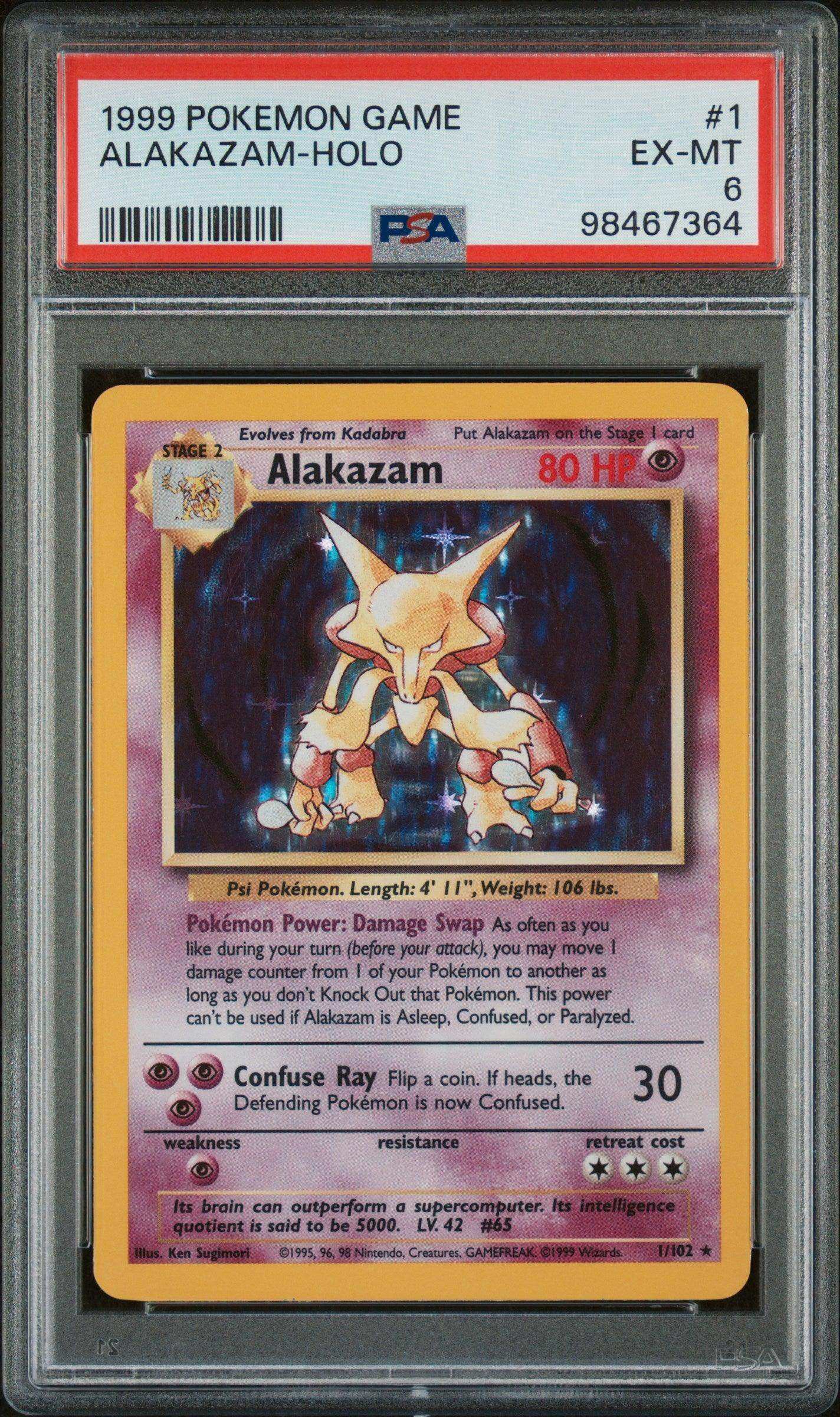 PokéMon TCG Alakazam #1 PSA 6