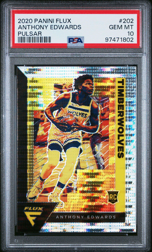 2020 Panini Flux Anthony Edwards #202 Pulsar PSA 10