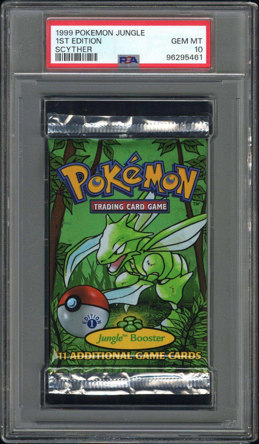 1999 Pokemon Jungle Pack 1ST Edition Scyther PSA