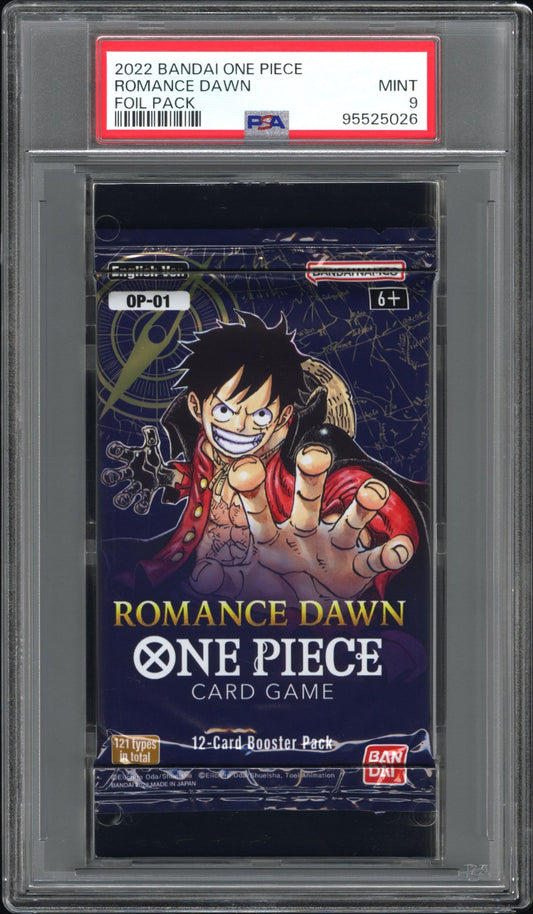 2022 Bandai One Piece Romance Dawn Foil Pack Romance Dawn PSA 9