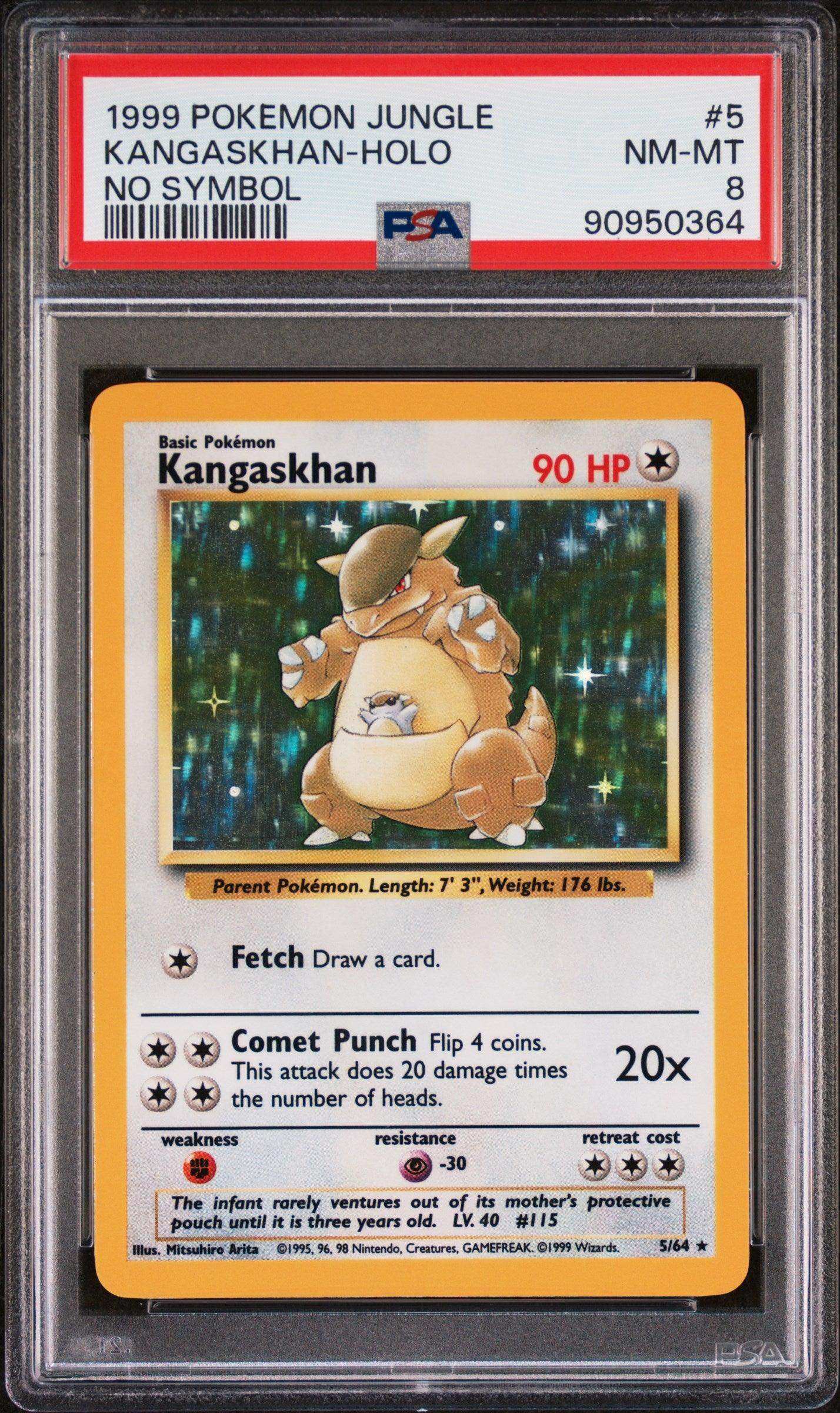 1999 PokéMon TCG Kangaskhan #5 PSA 8