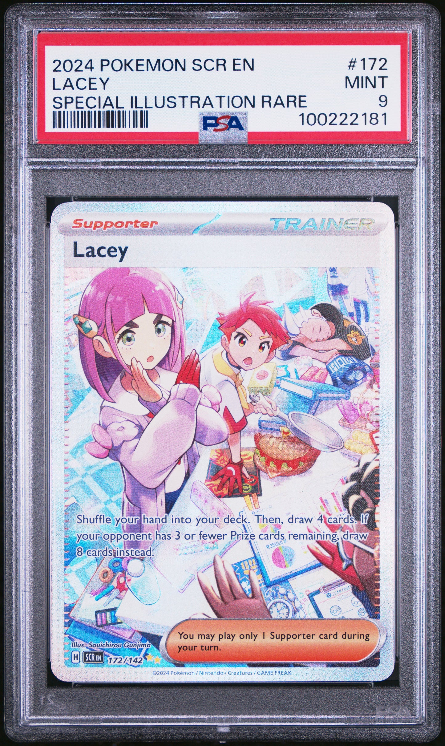 PokéMon TCG Lacey #172 Special Illustration Rare PSA 9