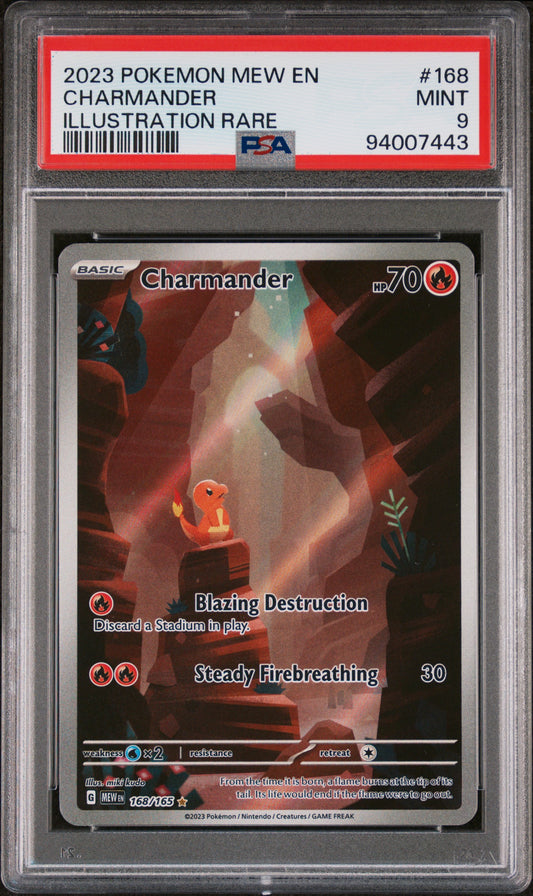 PokéMon TCG Charmander #168 Illustration Rare PSA 9