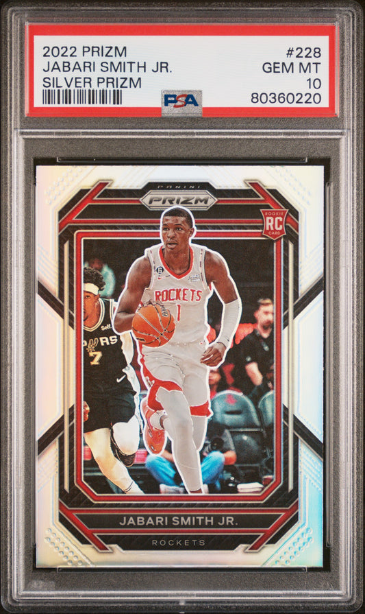 2022 Panini Prizm Jabari Smith JR. #228 Silver PSA 10