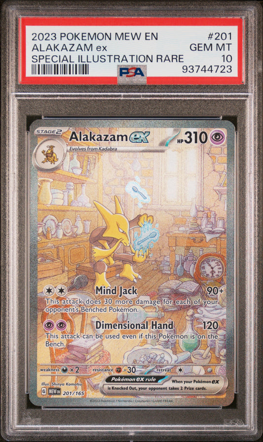 PokéMon TCG Alakazam EX #201 Special Illustration Rare PSA 10