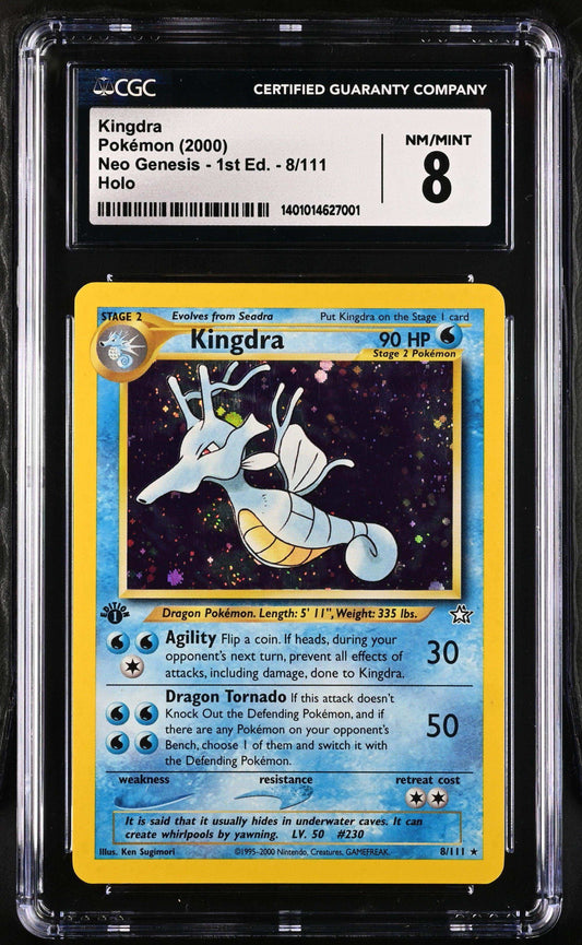 2000 Pokémon Kingdra #8/111 English CGC 8