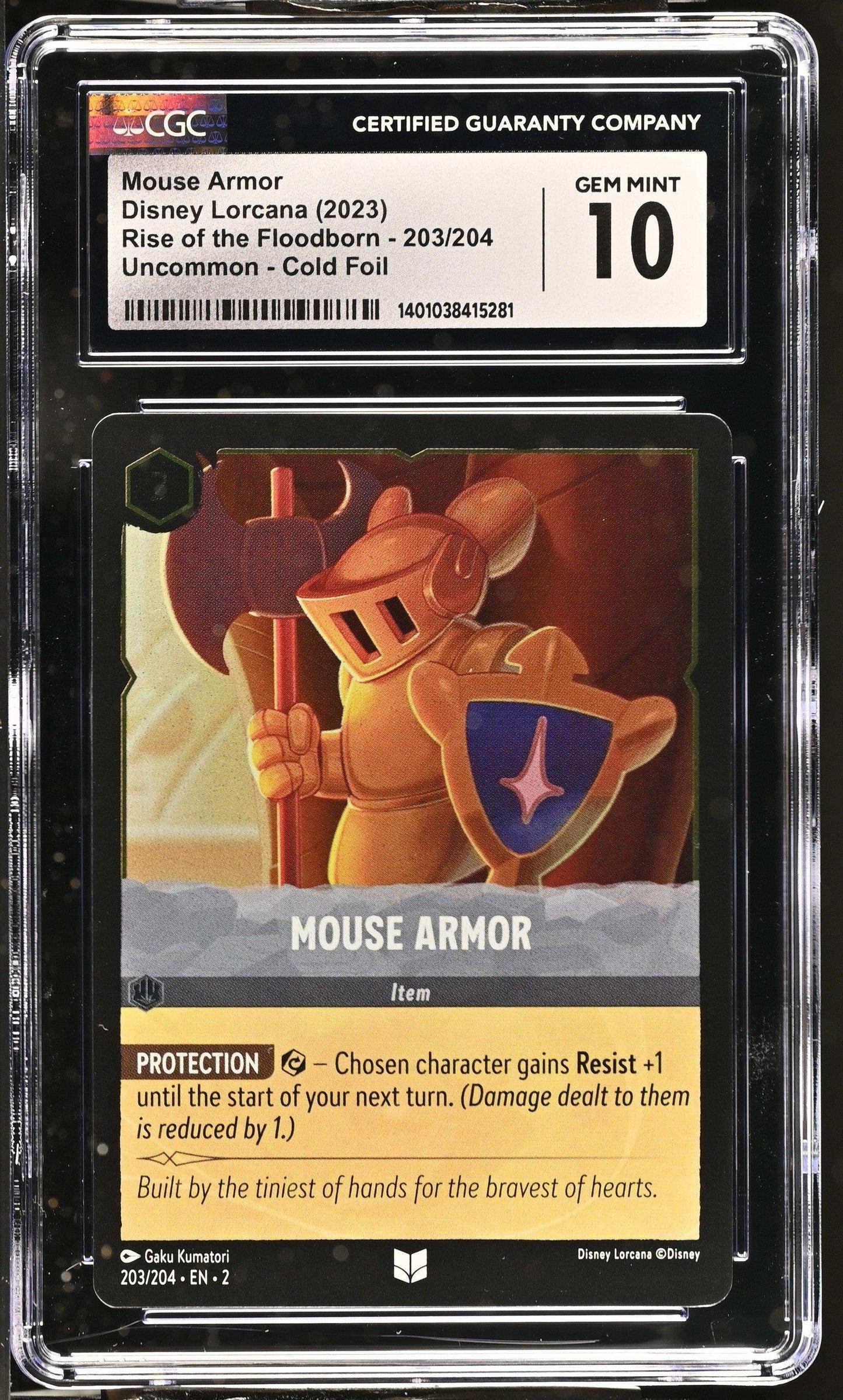 Disney Lorcana TCG Mouse Armor #203/204 English CGC 10