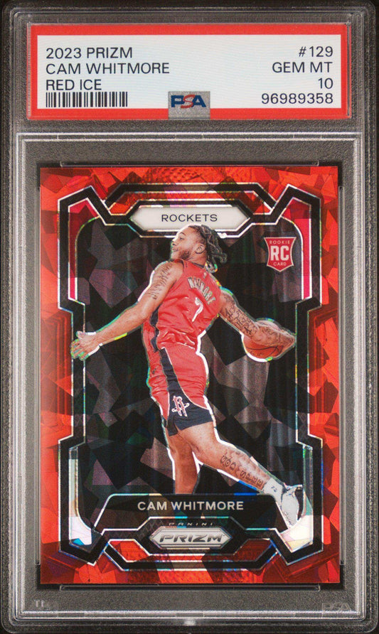 2023 Panini Prizm Cam Whitmore #129 Red Ice PSA 10