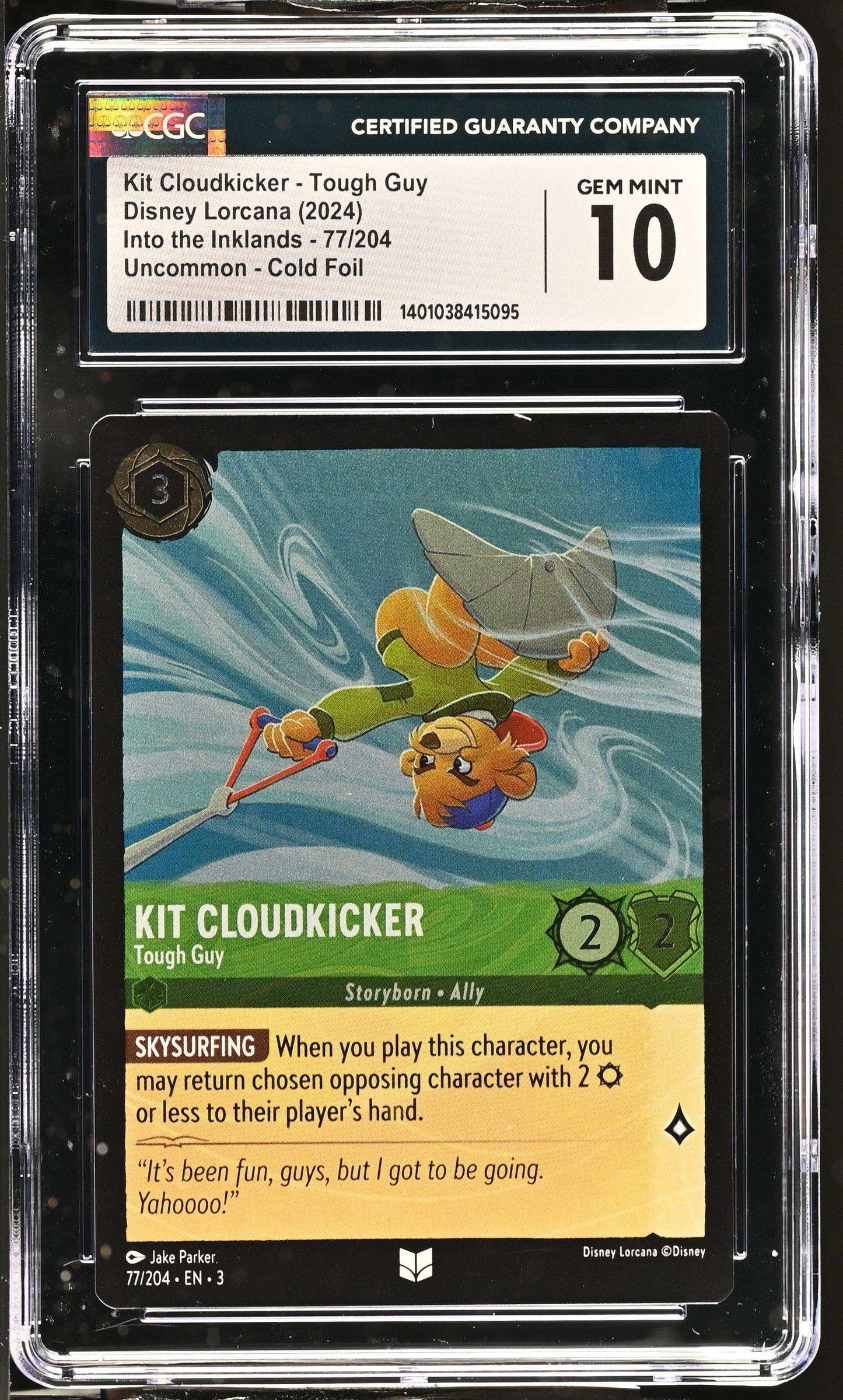 Disney Lorcana TCG Kit Cloudkicker - Tough Guy #77/204 English CGC 10