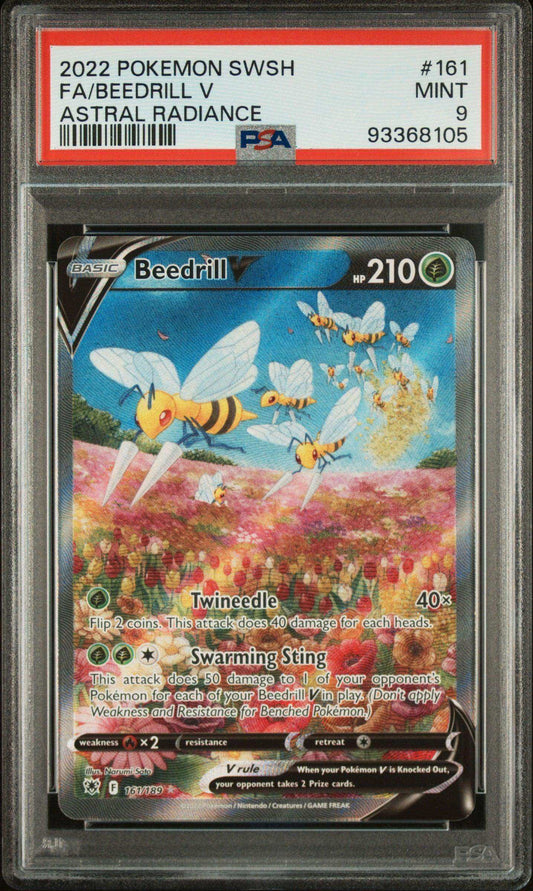 2022 PokéMon TCG Beedrill V Fa #161 PSA 9