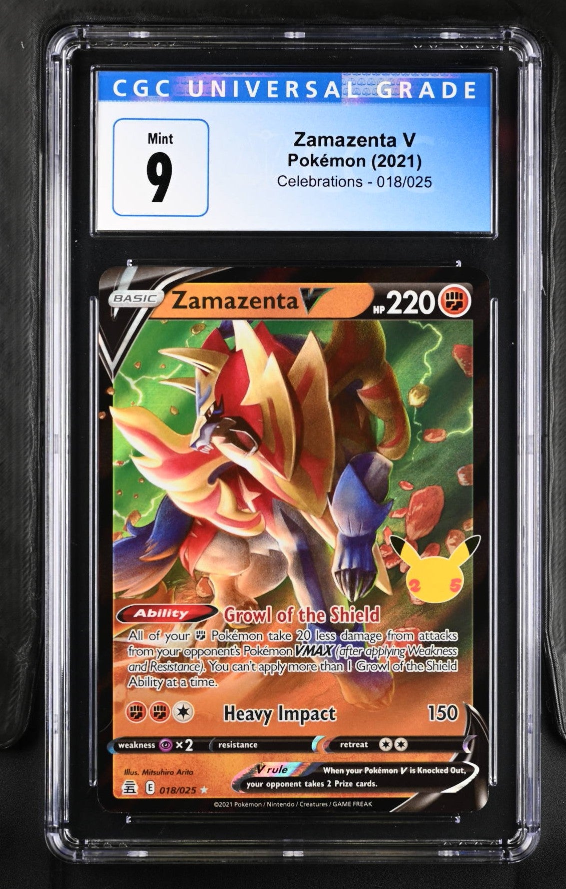 Pokémon Zamazenta V #018/025 English CGC 9