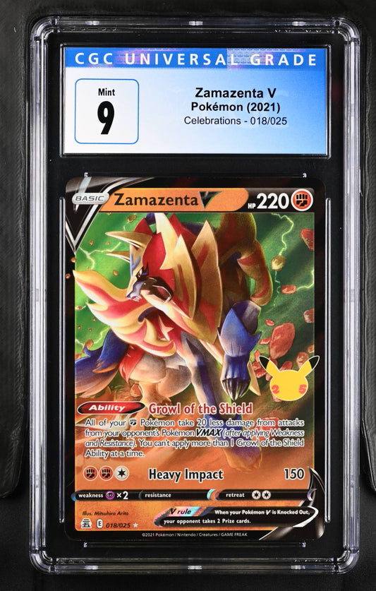 Pokémon Zamazenta V #018/025 English CGC 9