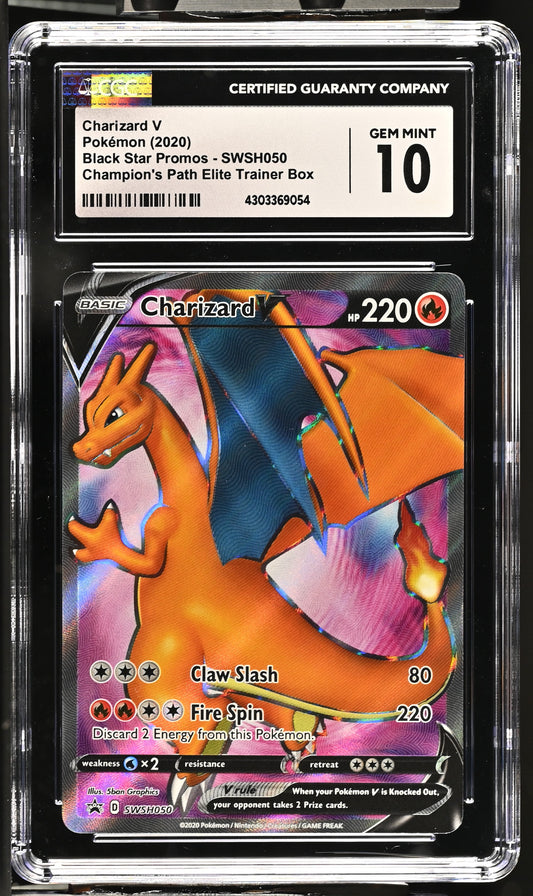 Pokémon Charizard V #SWSH050 English CGC GM10