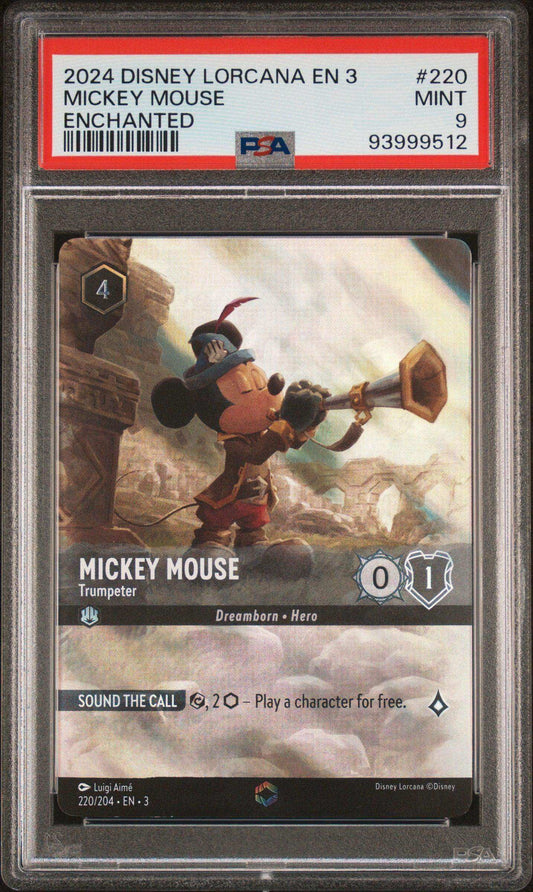 2024 Disney Lorcana TCG Mickey Mouse #220 Enchanted PSA 9