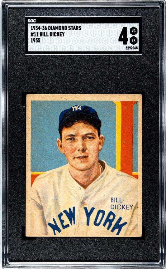 1934 Diamond Stars Bill Dickey #11 1935 SGC 4