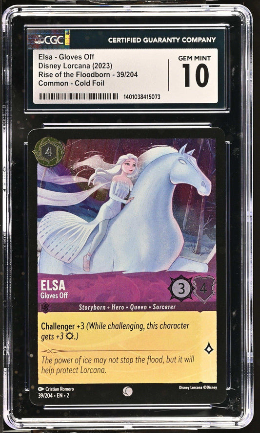 Disney Lorcana TCG Elsa - Gloves Off #39/204 English CGC 10