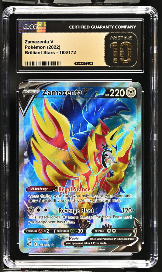 Pokémon Zamazenta V #163/172 English CGC PRI10