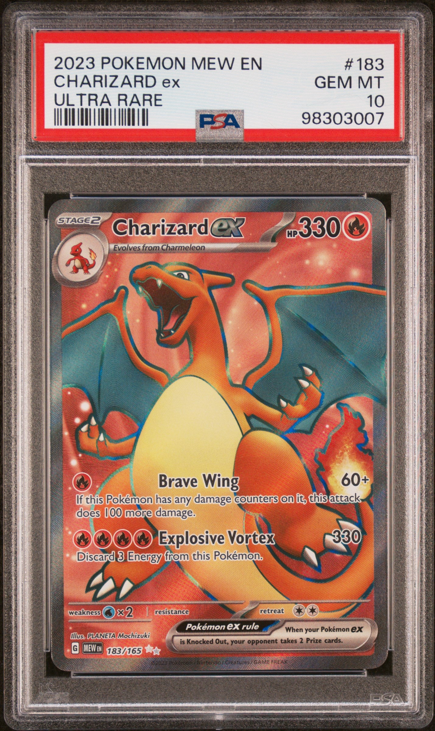 PokéMon TCG Charizard EX #183 Ultra Rare PSA 10