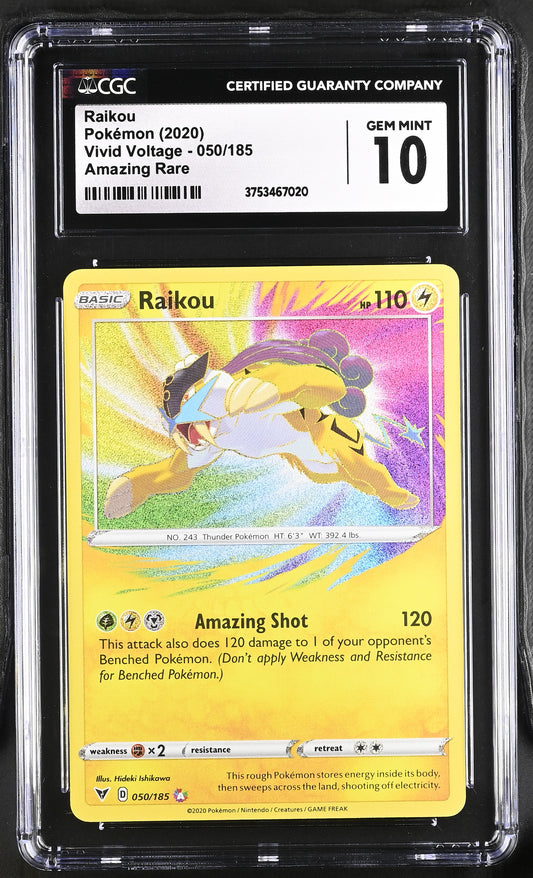 Pokémon Raikou #050/185 English CGC 10