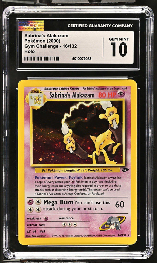 2000 Pokémon Sabrina's Alakazam #16/132 English CGC 10