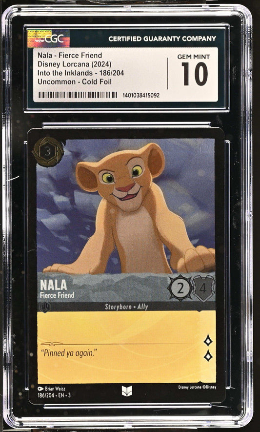 Disney Lorcana TCG Nala - Fierce Friend #186/204 English CGC 10