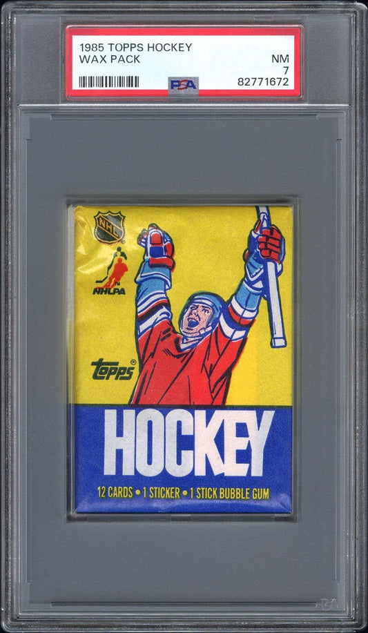 1985 Topps Hockey Wax Pack Wax Pack PSA 7