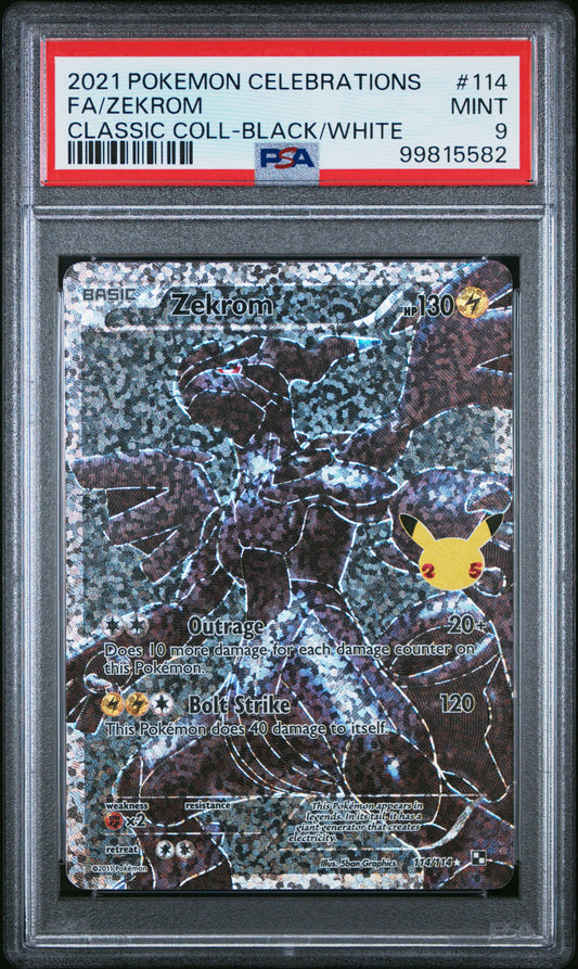 PokéMon TCG Zekrom Fa #114 Classic Coll-Black/White PSA 9