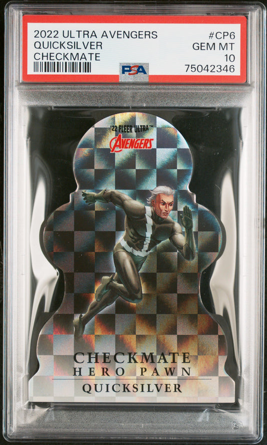 2022 Fleer Ultra Avengers Checkmate Quicksilver #CP6 PSA 10