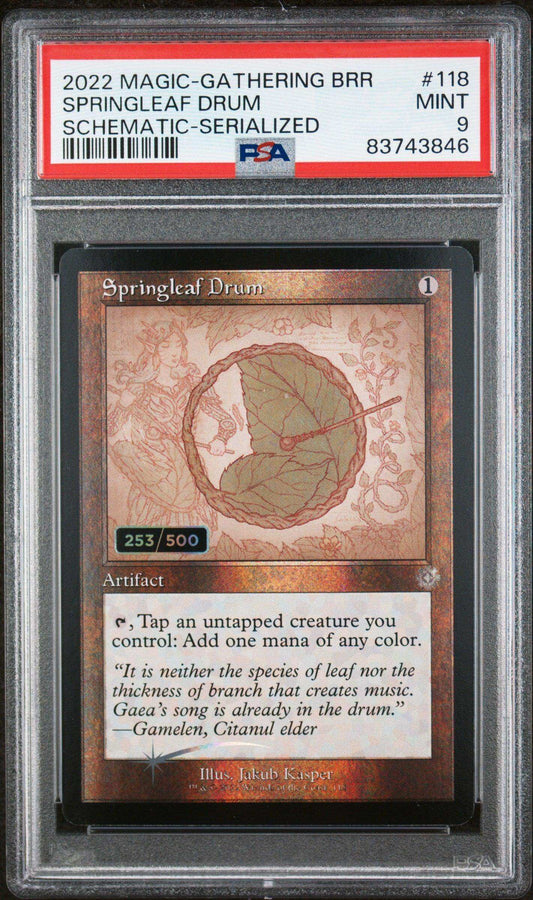 2022 Magic The Gathering Brothers' War Retro Artifacts Springleaf Drum #118 PSA 9