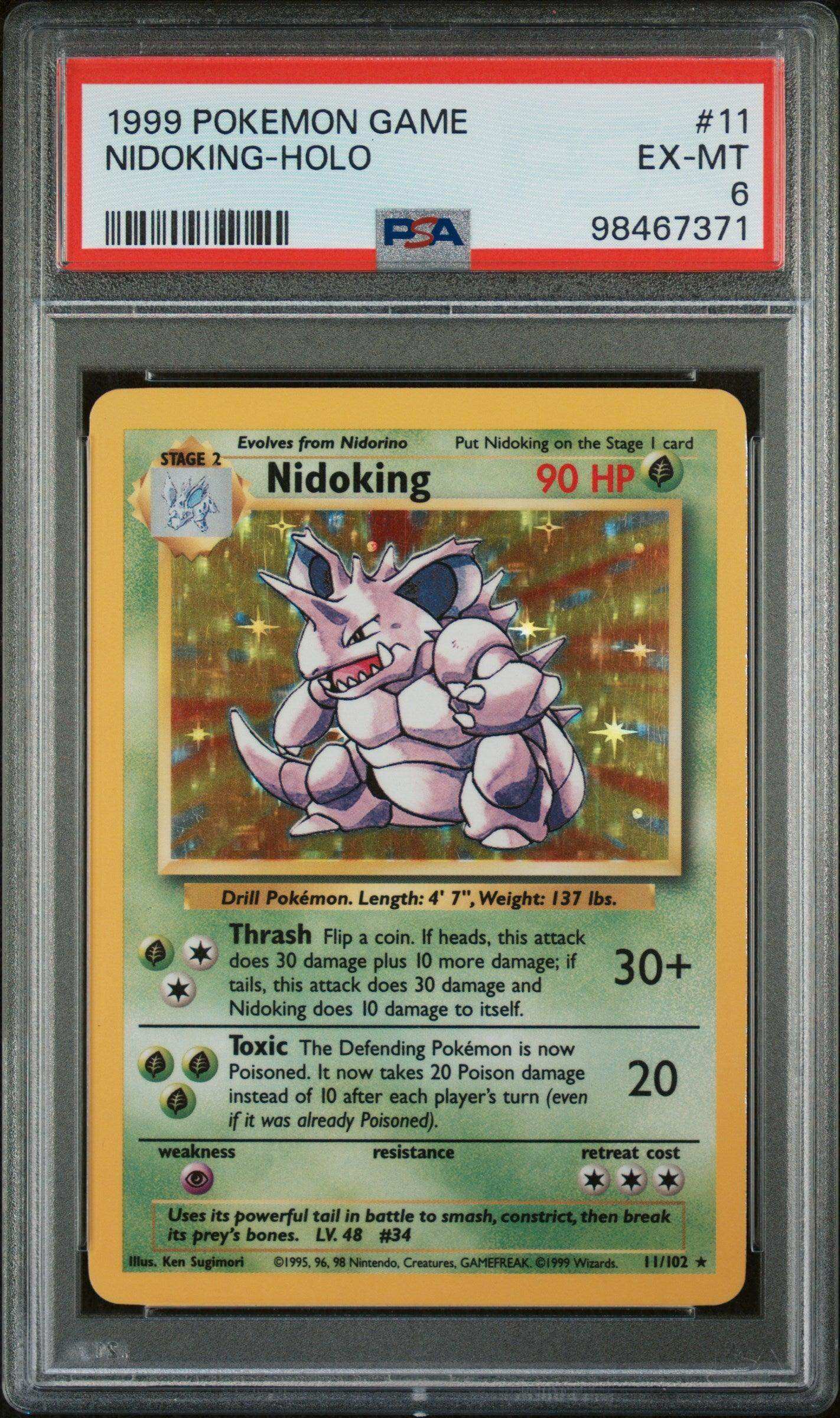 PokéMon TCG Nidoking #11 PSA 6