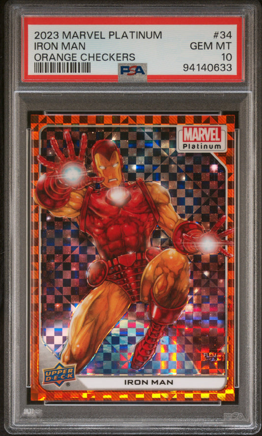 2023 Upper Deck Marvel Platinum Iron Man #34 PSA 10