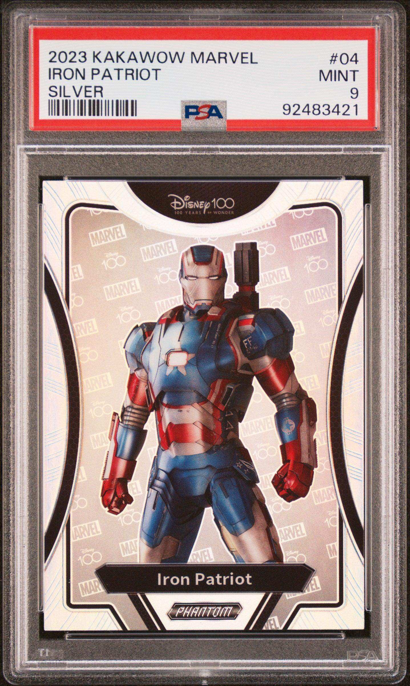 2023 Kakawow Phantom Disney100 Marvel Iron Patriot #04 PSA 9