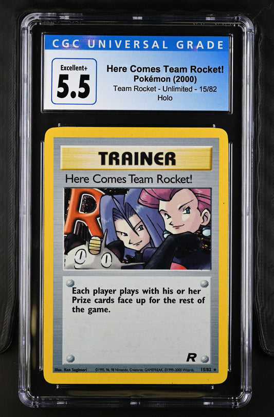 Pokémon Here Comes Team Rocket! #15/82 English CGC 5.5