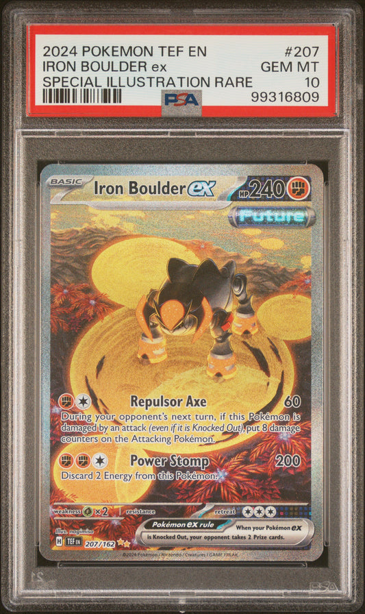 PokéMon TCG Iron Boulder EX #207 Special Illustration Rare PSA 10